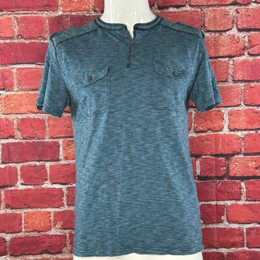 1775 Men’s Short Sleeve Button Notch Neck T-Shirt - Size: XL